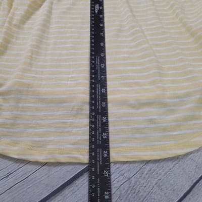 Chaps Women's XL Yellow & White Striped Nautica Short Sleeve Shirt - Thumbnail 6