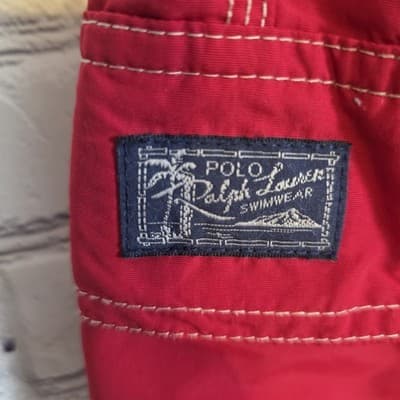Polo Ralph Lauren Men's XL Mesh Lined Red Board Swimming Trunks - Thumbnail 5