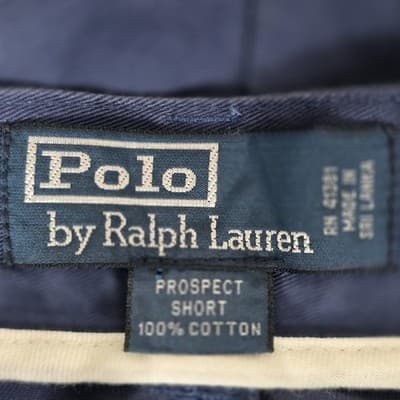 Polo Ralph Lauren Men's 34 BlueTwill Casual Classic Chino Shorts - Thumbnail 2