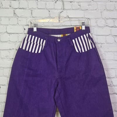 Vintage C’est Toi Unisex Small Multicolored Striped Steet Smarts Shorts - Thumbnail 2