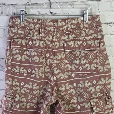 American Rag Men's 29" Brown Paisley Cargo Shorts - Thumbnail 9