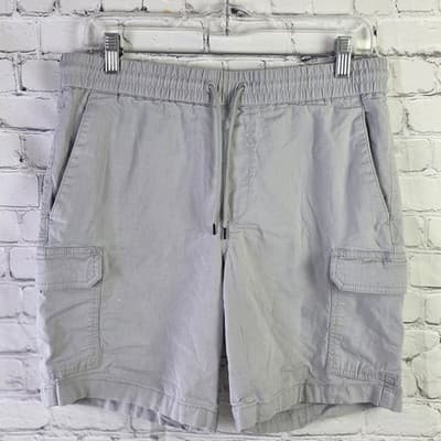 Original Penguin Men's Medium Gray Cargo Shorts - Thumbnail 2