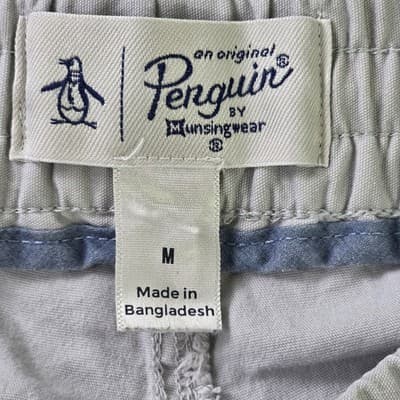 Original Penguin Men's Medium Gray Cargo Shorts - Thumbnail 4