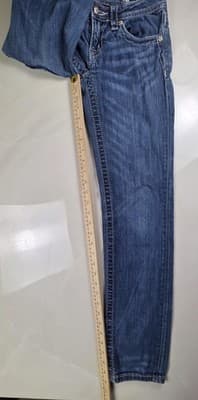 Miss Me Jeans Girls Size 14 Blue Denim Skinny Straight Jeans - JK595853 - Thumbnail 8