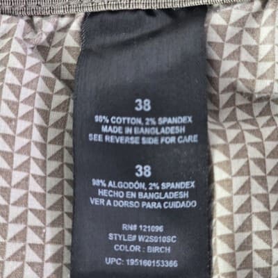 Weatherproof Men's 38 Birch Khaki Stretch Golf Shorts - Thumbnail 3