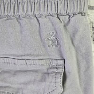 Original Penguin Men's Medium Gray Cargo Shorts - Thumbnail 11