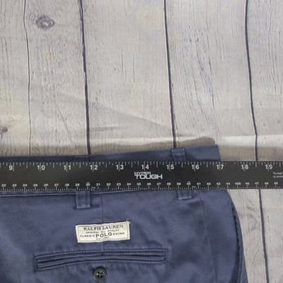 Polo Ralph Lauren Men's 34 BlueTwill Casual Classic Chino Shorts - Thumbnail 5
