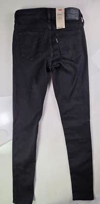 NWT Levi's 711 Skinny High Rise Jeans - Black, Hypersoft Fabric, Size 24W - Thumbnail 9