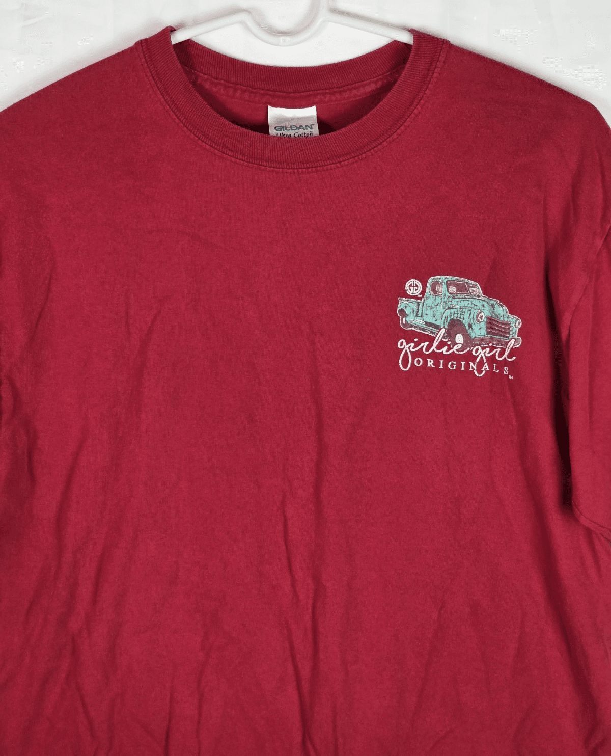 Girlie Girl " Jesus Takes The Wheel" Women's Medium Red "Long Sleeve T-Shirt - Thumbnail 2