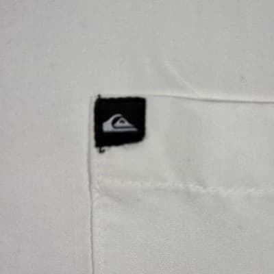 Quiksilver Mens Large White Casual Short Sleeve Button Up Shirt - Thumbnail 4