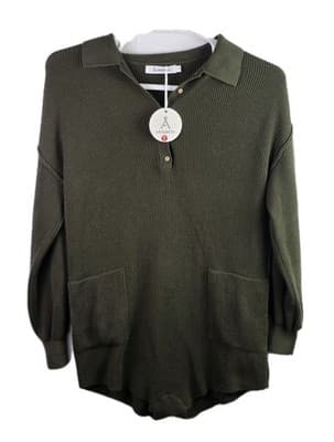 NWT Anrabess Women's Small Olive Green Oversized Romper - Image 1