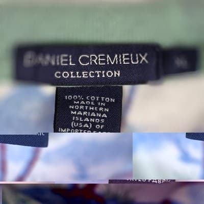 Daniel Cremieux Men's White Floral Short Sleeve Polo Shirt - Thumbnail 3