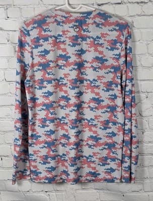 Magellan Outdoors Women’s Large Blue & Pink Long Sleeve Camo Performance Shirt - Thumbnail 5