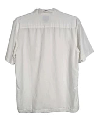 Quiksilver Mens Large White Casual Short Sleeve Button Up Shirt - Thumbnail 6