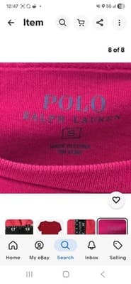 Polo Ralph Lauren Men's Red Small Short Sleeve Shirt - Thumbnail 8