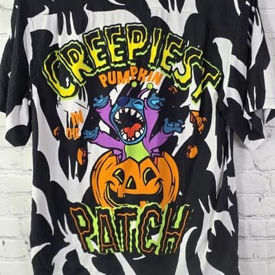 2024 Disney Parks Adults Small Halloween Stitch Camp Shirt - Thumbnail 11
