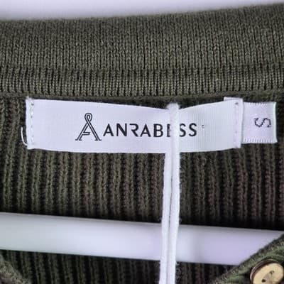 NWT Anrabess Women's Small Olive Green Oversized Romper - Thumbnail 3