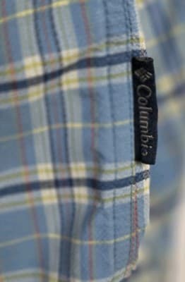 Columbia Men's Large Blue Plaid Omni Bay Titanium Long Sleeve Button Down Shirt - Thumbnail 7