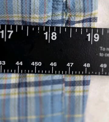 Columbia Men's Large Blue Plaid Omni Bay Titanium Long Sleeve Button Down Shirt - Thumbnail 10