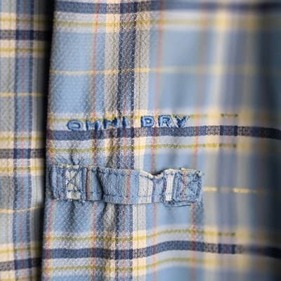 Columbia Men's Large Blue Plaid Omni Bay Titanium Long Sleeve Button Down Shirt - Thumbnail 8