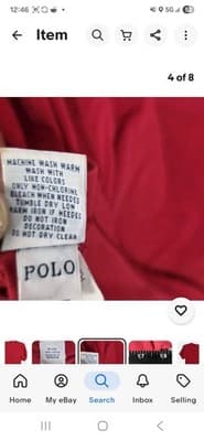 Polo Ralph Lauren Men's Red Small Short Sleeve Shirt - Thumbnail 4