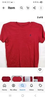 Polo Ralph Lauren Men's Red Small Short Sleeve Shirt - Thumbnail 2