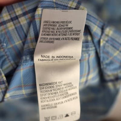 Columbia Men's Large Blue Plaid Omni Bay Titanium Long Sleeve Button Down Shirt - Thumbnail 6
