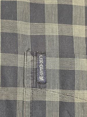 Vintage Chaps Ralph Lauren Men's Shirt XL Blue/Grey Plaid Long Sleeve Shirt - Thumbnail 3