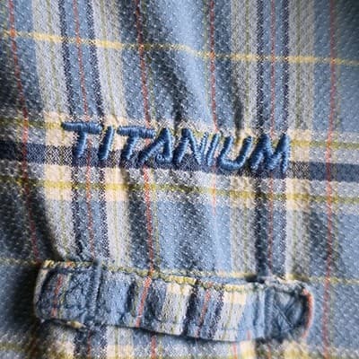 Columbia Men's Large Blue Plaid Omni Bay Titanium Long Sleeve Button Down Shirt - Thumbnail 9