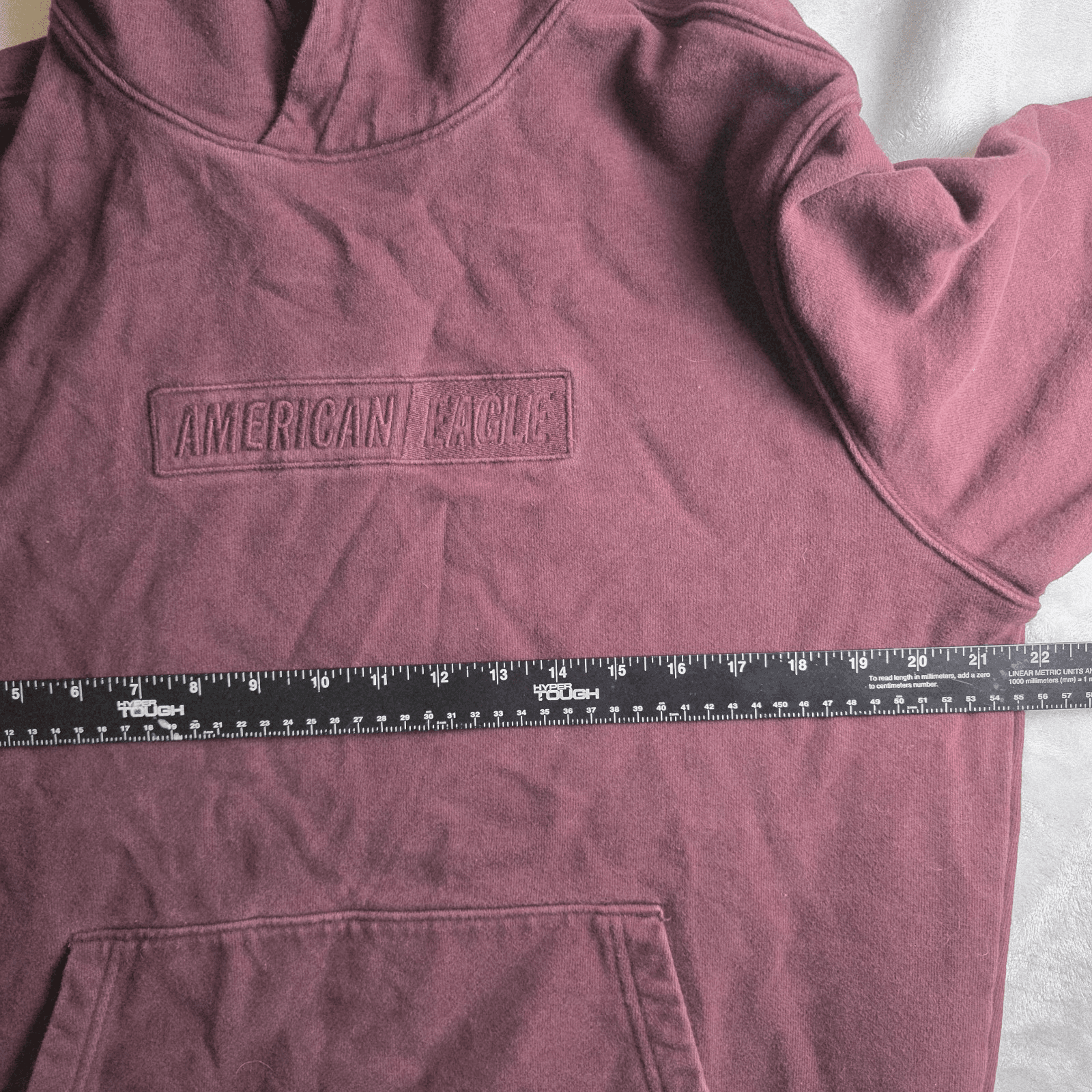 American Eagle Men's Medium Maroon Long Sleeve Sweatshirt - Thumbnail 7