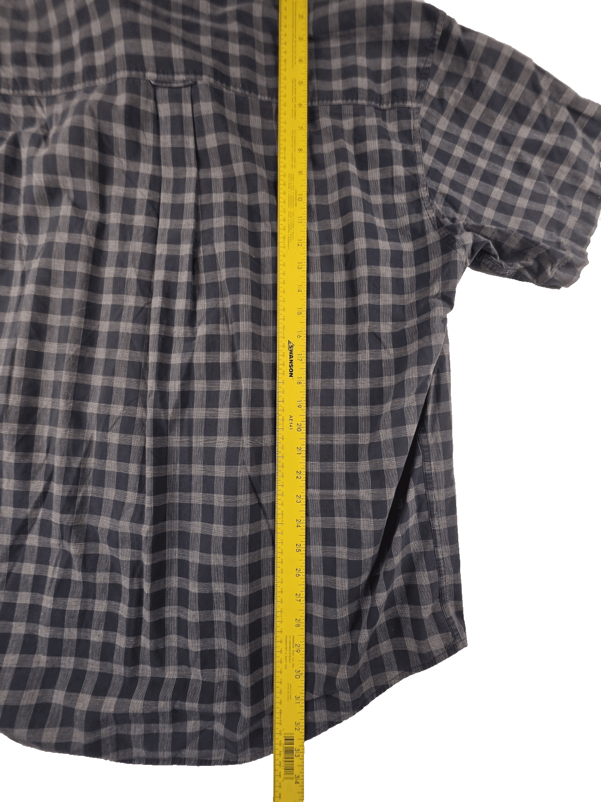 Vintage Chaps Ralph Lauren Men's Shirt XL Blue/Grey Plaid Long Sleeve Shirt - Thumbnail 7