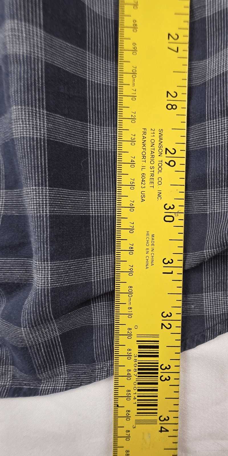 Vintage Chaps Ralph Lauren Men's Shirt XL Blue/Grey Plaid Long Sleeve Shirt - Thumbnail 8