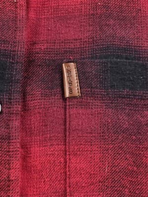 Chaps Mens Small Red Plaid Long Sleeve Stretch Button Up Flannel Shirt - Thumbnail 3
