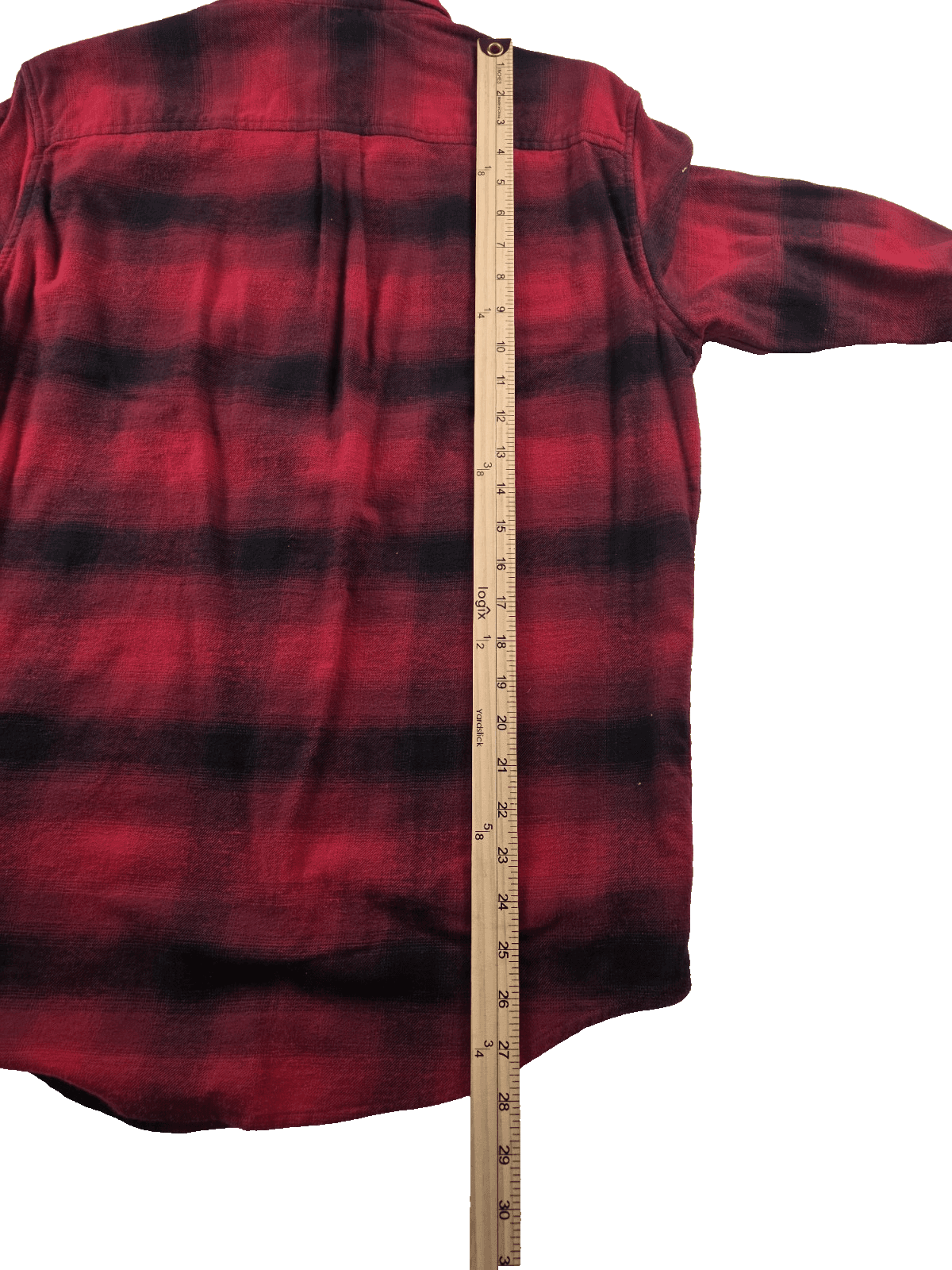 Chaps Mens Small Red Plaid Long Sleeve Stretch Button Up Flannel Shirt - Thumbnail 7
