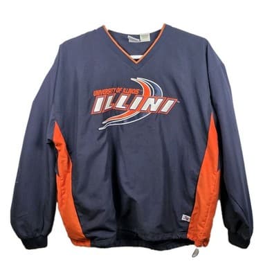 Vintage Sportco Authority XL University Of Illinois Pullover Windbreaker - Image 1