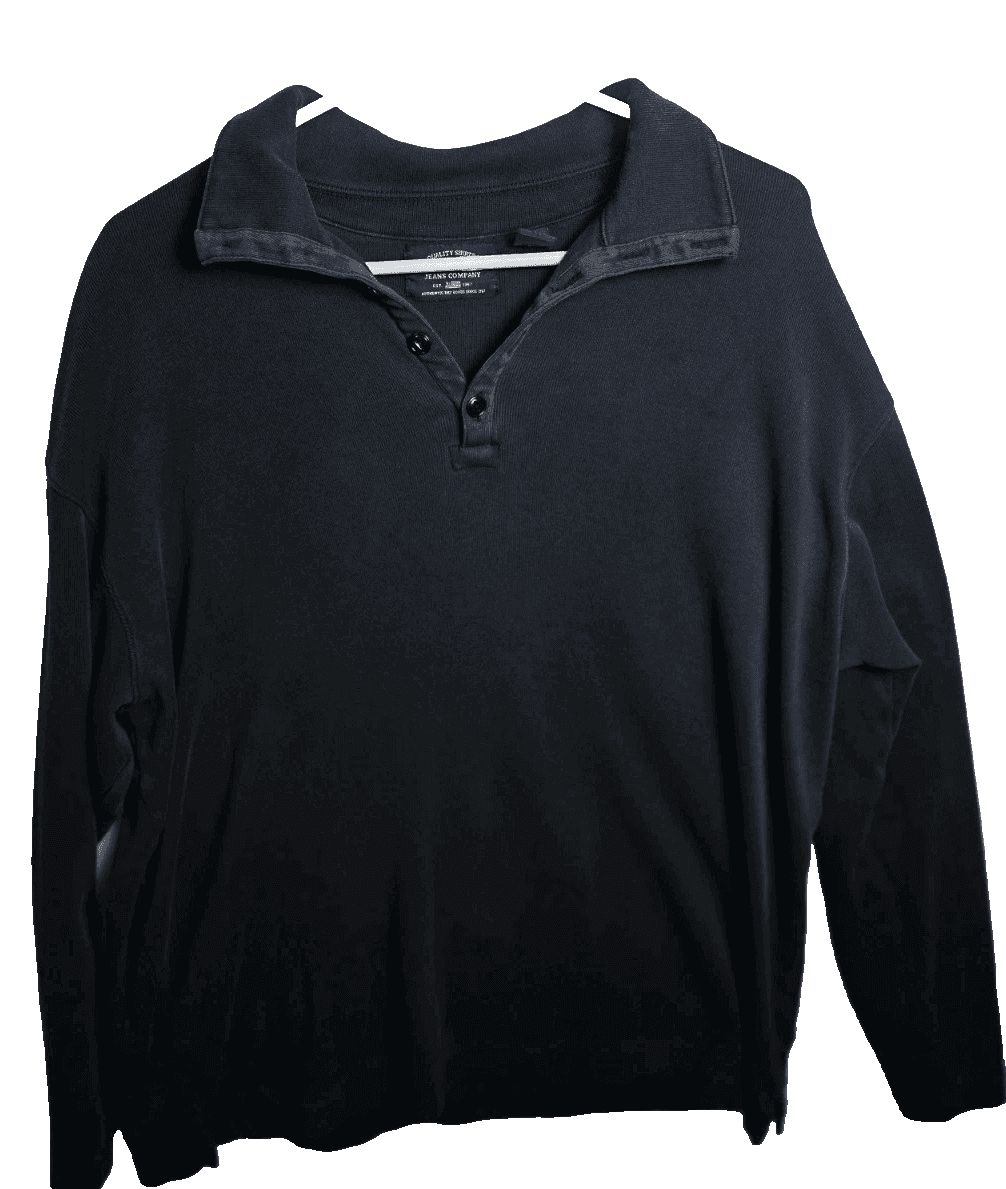 Vintage Ralph Lauren Men’s Large Black Long Sleeve Shirt - Image 1