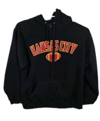 Vintage J-America Size Large Black Kansas City Chiefs Hoodie - Image 1