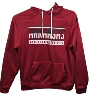 Men's Colosseum Size Small Red Arkansas Razorbacks Pullover Hoodie - Image 1