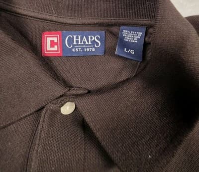 Chaps Men's Large Brown Casual Short Sleeve Shirt - Thumbnail 3