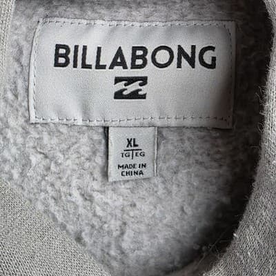 Billabong Men’s XL Grey Pocket Logo Hoodie - Thumbnail 3