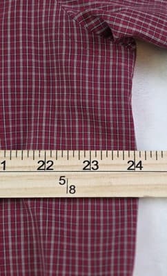 Eddie Bauer Men's Large Red Plaid Relax Fit Long Sleeve Shirt - Thumbnail 4