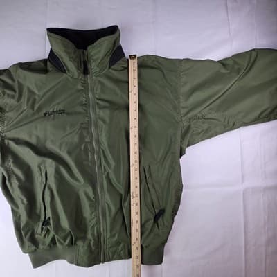 Columbia Jacket Mens Large Green Fleece Lined Soft Shell Jacket - Thumbnail 9