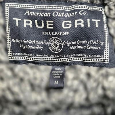 True Grit Men’s Medium Tan/Brown Sherpa Fleece 1/4 Zip Pullover - Thumbnail 3
