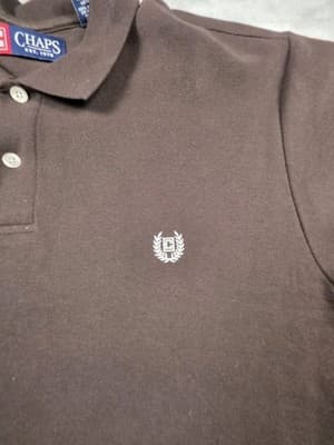 Chaps Men's Large Brown Casual Short Sleeve Shirt - Thumbnail 2