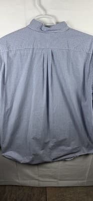 Polo Ralph Lauren Men's 2XLT/2YGL Blue/ White Gingham Check Long Sleeve Shirt - Thumbnail 7