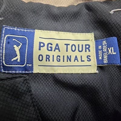 PGA Tour Men's XL Black Sleeveless Golf Vest - Thumbnail 3