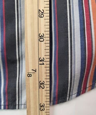 Chaps Mens Medium Multicolored Striped Long Sleeve Button Down Shirt - Thumbnail 7