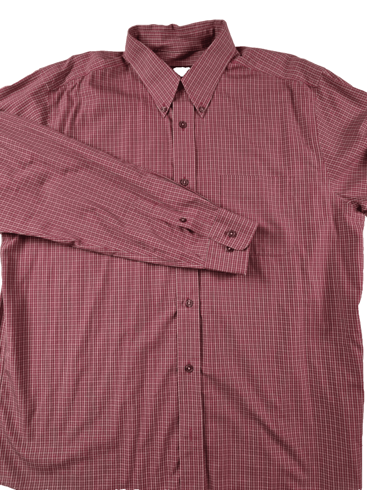 Eddie Bauer Men's Large Red Plaid Relax Fit Long Sleeve Shirt - Image 1