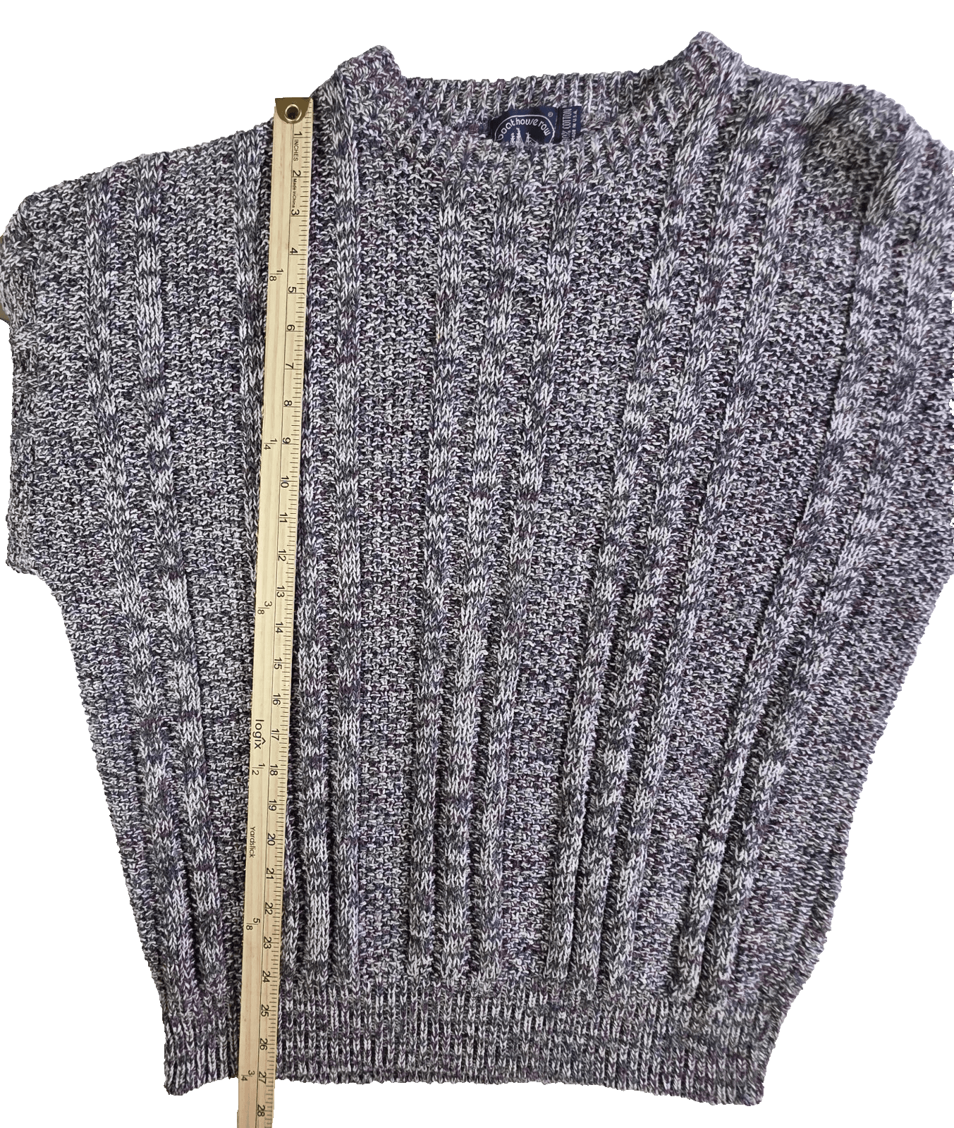 Vintage Boathouse Row Men’s Large Grey Sweater 100% Cotton Made In USA - Thumbnail 6