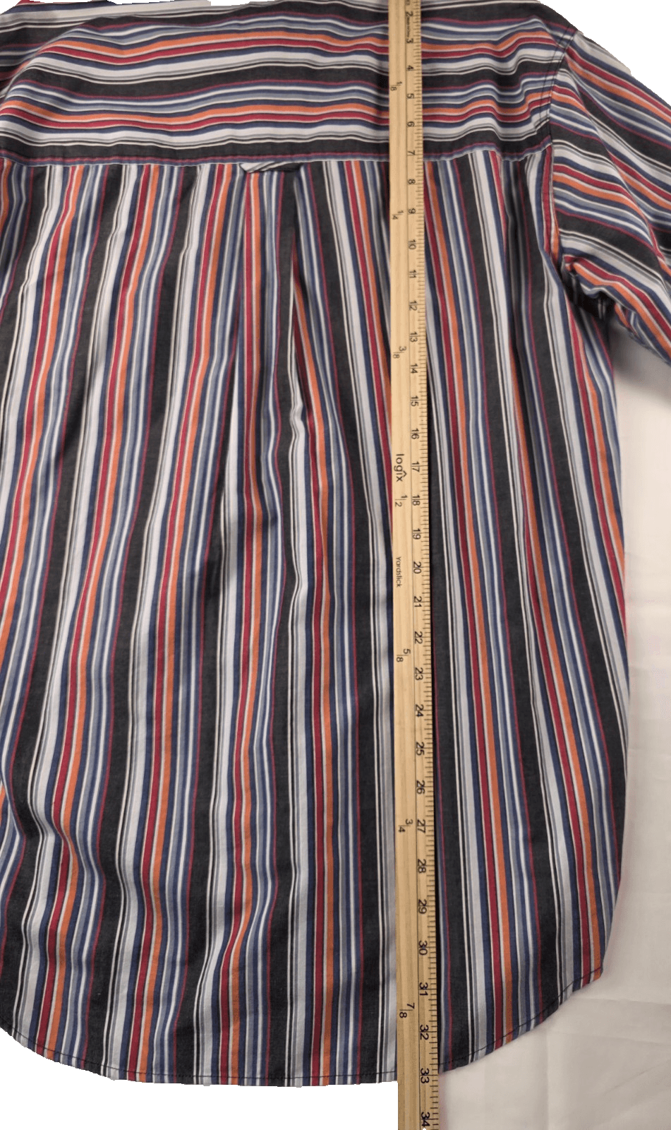 Chaps Mens Medium Multicolored Striped Long Sleeve Button Down Shirt - Thumbnail 6